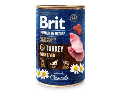 Brit Premium Dog by Nature konz Turkey & Liver 400g