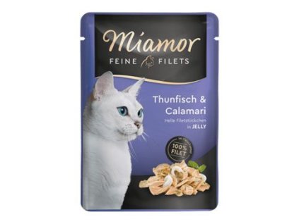 Miamor Cat Filet kapsa tuňák+kalamáry v želé 100g