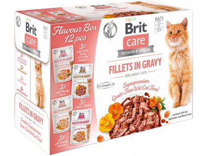 Brit Care Cat Flavour box Fillet in Gravy 12 x 85 g