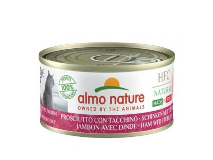 Almo Nature HFC Made In Italy  šunka se sýrem 70 g