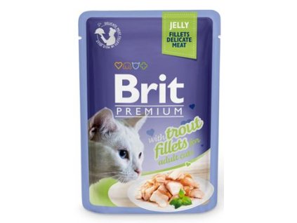 Brit Premium Cat  Fillets in Jelly with Trout 85g