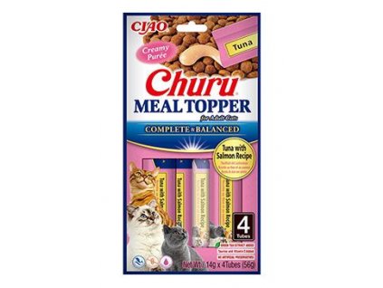 Churu Cat Meal Topper Tuna with Salmon Recipe 4x14g