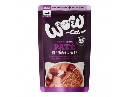 WOW Cat kapsička Paté Drůbež s kachnou Senior 125g