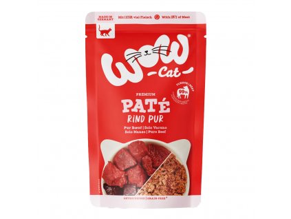 WOW Cat kapsička Paté Hovězí PUR Adult 125g