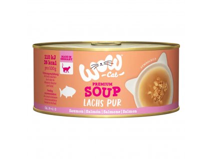 WOW Cat konzerva Soup Lososová polévka Adult 70g