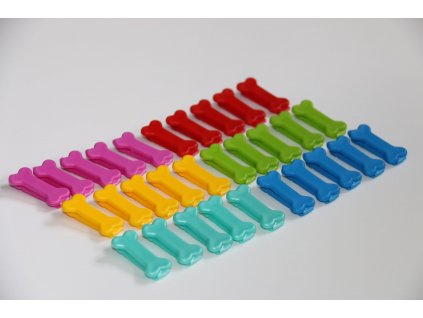 Plastová spona mašle pro psy kostička - DOPRODEJ -