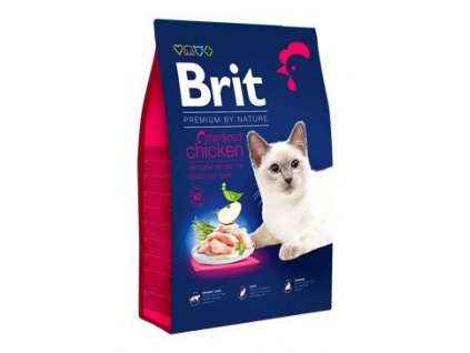 Brit Premium Cat by Nature Sterilized Chicken 300g- exp