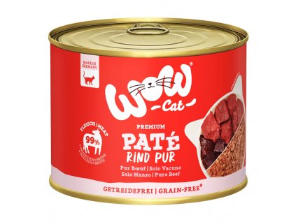 WOW Cat konzerva Paté Hovězí PUR Adult 200g