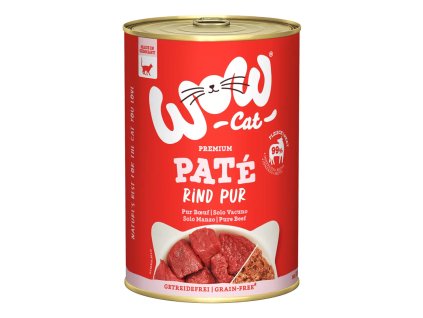 WOW Cat konzerva Paté Hovězí PUR Adult 400g