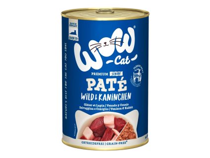 WOW Cat konzerva Paté Zvěřina s králíkem Senior 400g