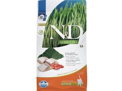 N&D SPIRULINA CAT Kitten Herring & Wolfberry 1,5kg