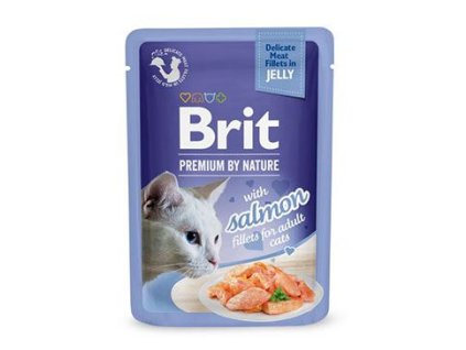 Brit Premium Cat D Fillets in Jelly with Salmon 85g