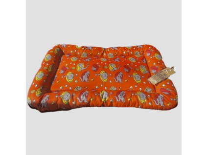 Huhubamboo polštář 82x58 cm oranžová kočka