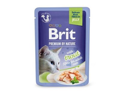 Brit Premium Cat D Fillets in Jelly with Trout 85g