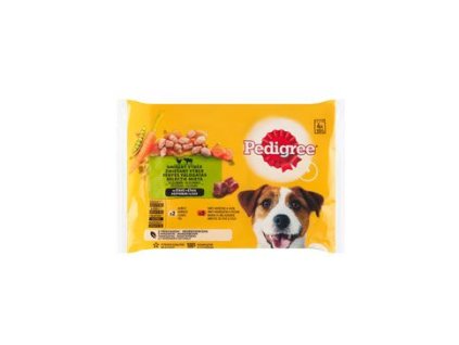 Pedigree kapsa Adult kuře se zel./hovězí se zel.4x100g