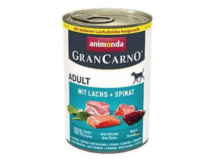 Animonda pes GRANCARNO konz. ADULT losos/špenát 400g