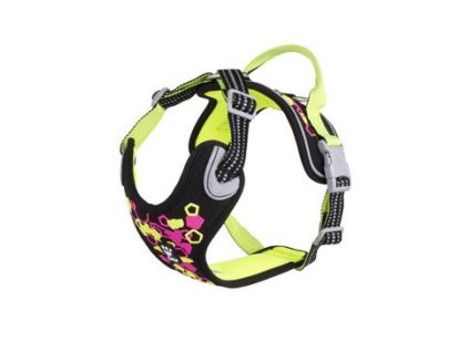 Postroj Hurtta Weekend Warrior neon 60-80cm