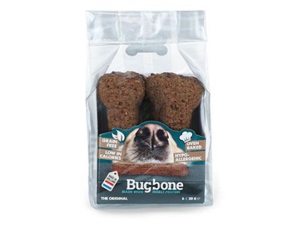 Pochoutka pes Bugbone Medium kost s hmyzem 6x30g