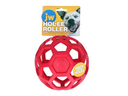 JW Hol-EE děrovaný míč 13cm Large - červený