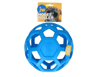 JW Hol-EE děrovaný míč 18cm Jumbo -modrý