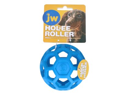 JW Hol-EE děrovaný míč 8cm Small - modrý