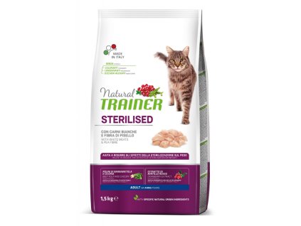 TRAINER Natural Cat Serilised drubezi maso 1,5kg