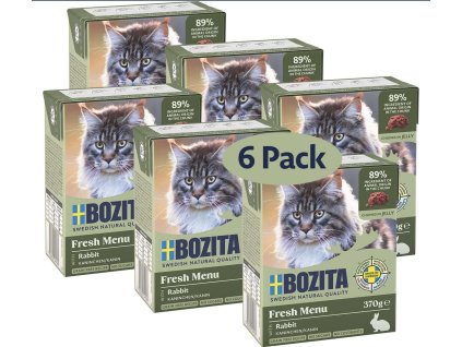 6 x Bozita Cat kousky v želé s králičím masem TP 370g