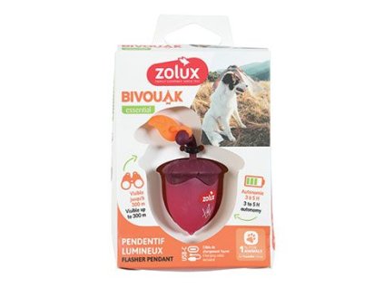 Světýlko blikací BIVOUAK oříšek USB červená Zolux