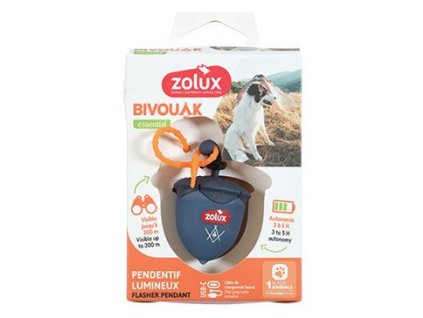 Světýlko blikací BIVOUAK oříšek USB modrá Zolux