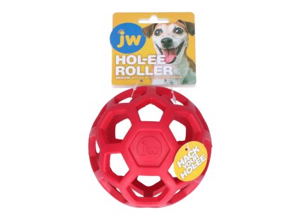 JW Hol-EE děrovaný míč 11cm Medium - červený