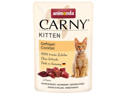 Carny Kitten 85 g drůbeží koktejl, kapsička pro koťata