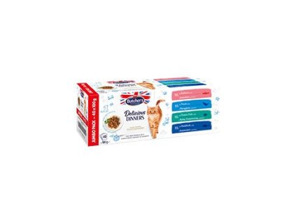 Butcher's Cat Delic.Dinners rybí výběr v želé 40x100g