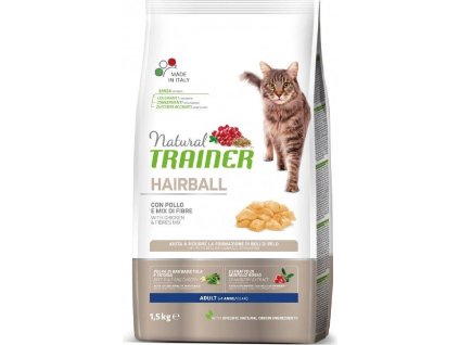 TRAINER Natural Cat HAIRBALL Kuřeci 1,5kg