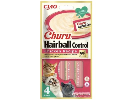Churu cat masove pyre hairball - Kuře 4x14g