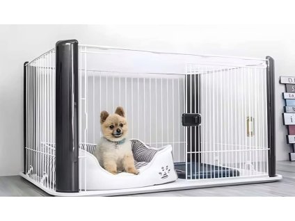 Barevná ohrádka pro psy a štěňata se dnem BLADE- černá 92cm