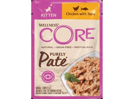 Kapsička Wellness Cat Pate Kitten Kuře a tunak 85g