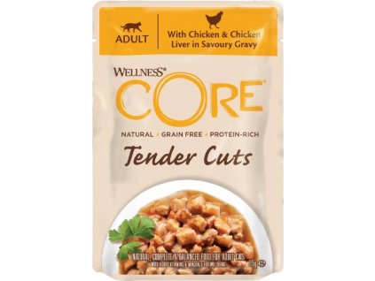 KapsičkaWellness Cat Tender Kuře a jatra v omacce 85g