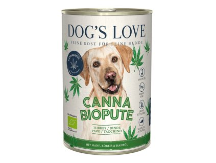 Dog's Love konzerva Canna Bio Krocan Adult 400g DMT 10/25