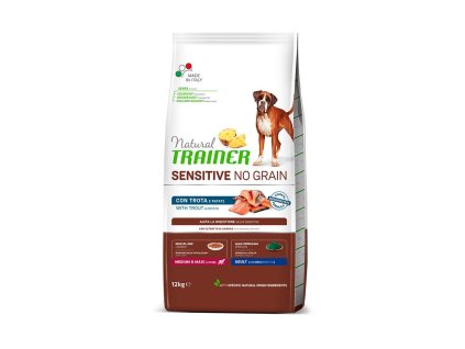 Trainer Natural Sensitive dog NO GRAIN M/M pstruh 12kg