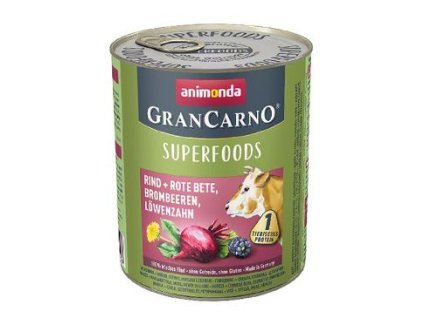 Animonda pes GRANCARNO konz. Superfoods hovězí 800g