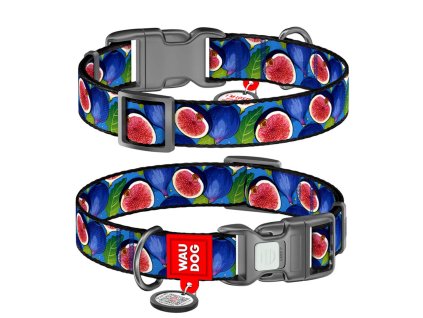 WAUDOG obojek nylon Fíky QR  (M/28-40cm/2cm)