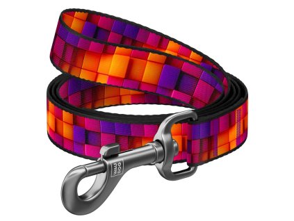 WAUDOG vodítko nylon 3D kostky (L-XXXL/122cm/2,5cm)