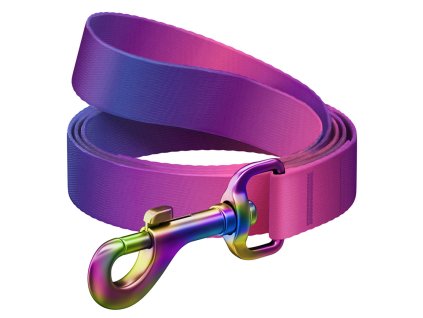 WAUDOG vodítko nylon Gradient fialovo-růžové (L-XXL/122cm/2,5cm)