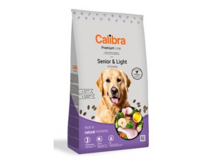 Calibra Dog Premium Line Senior&Light 12kg -poškozený obal