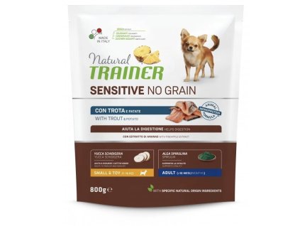 Trainer Natural Sensitive dog NO GRAIN MINI pstruh 800g