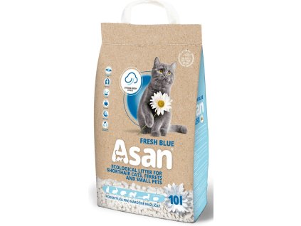 Asan Cat Fresh Blue eko-stelivo pro kočky a fretky 10l (2kg) - poškozený obal