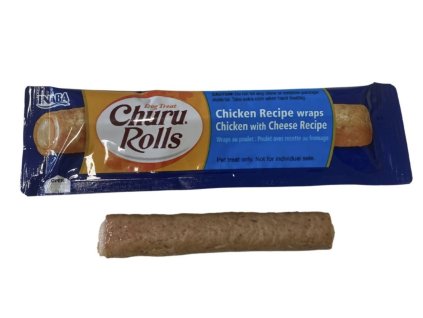 Churu Dog Rolls Chicken with Cheese wraps 12g (1 tyčka)