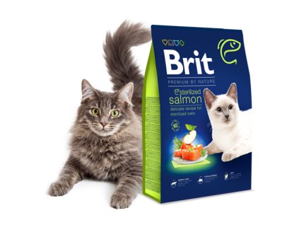 brit premium by nature cat sterilized salmon 8 kg z2