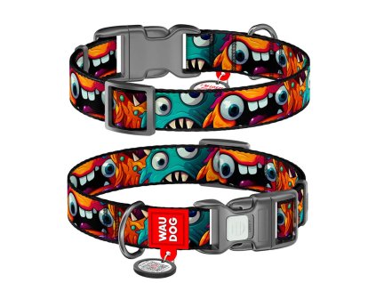 WAUDOG obojek nylon Příšerky QR (XL/37-58cm/2,5cm)