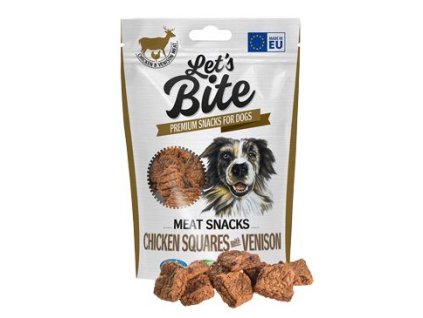Brit Let's Bite Meat Snacks Chicken Squares&Venison 80g